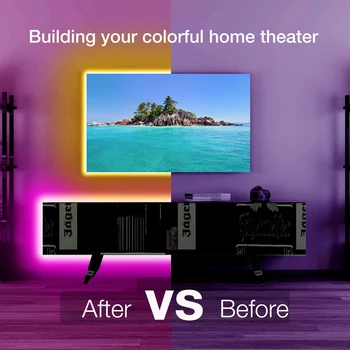 Gaismas joslas 65.6 Pēdu Sloksnes Gaismas 5050 RGB Telpu Dekorēšana Dreamcolor LED Sloksnes Gaismas, TV Apgaismojums Ar tālvadību