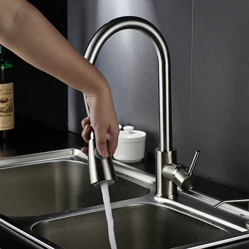 Gappo virtuves Jaucējkrāni grozāms virtuves izraut elastīgu virtuves izlietnes ūdens Jaucējkrāni ūdens maisītājs izlietnes maisītājs tap armatur