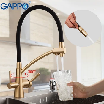 GAPPO virtuves jaucējkrāns ar filtrēts ūdens krānu, misiņa virtuves izlietnes jaucējkrāns ar ūdens krānu filtru, pieskarieties virtuves jaucējkrāns, maisītājs