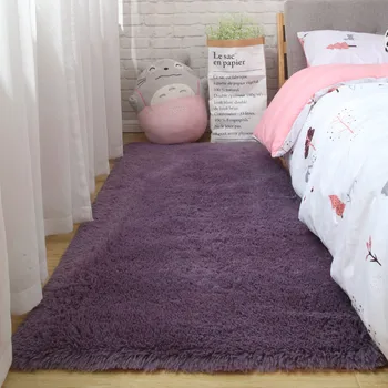 Garspalvains guļamistaba priekšā paklājs telpu dekorēšana segu dzīves paklāju Ziemeļvalstu kafijas galda paklājiņš sabiezējums mīksta ādai draudzīga paklāju