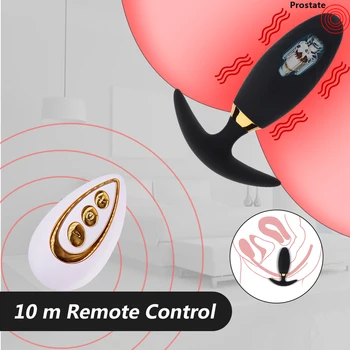 Garās Distances Kontrole Vibrators Bluetooth APP Butt Plug Tālvadības pulti Pievienojiet Anālā Prostatas Masāža Maksts Seksa Rotaļlietu Pieaugušo Seksa Produkta