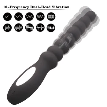 Garš Anālais Vibrators Butt Plug Seksa Rotaļlietas Vīriešiem Masturbator Elastīgu Prostatas Masāža Vibrējošo Anālo Plug Vibrators, anālo atveri Stimulators