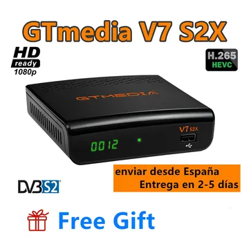 GTmedia V7 S2X DVB-S2 1080P Satelīta Uztvērējs H. 265 GT Mediju v7s hd Ar USB WIFI neviens app