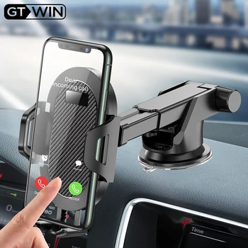 GTWIN Sūcējs Auto Telefona Turētājs Mobilā Tālruņa Turētājs Stāv Automašīnas Vējstikla Smaguma GPS Mount Atbalsta iPhone Xiaomi Samsung