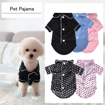 Gudrs Mazs Suns, Kaķis Jumpsuit Krekls Suns Pidžamā Luksusa Pet Suņu Apģērbi 