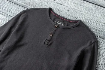 GustOmerD 2020. gada Rudenī un Ziemā, Jaunu Vīriešu T-krekls Retro vienkrāsainu Džemperi Vīriešu Apģērbu O-veida kakla garām piedurknēm T-krekls Vīriešiem