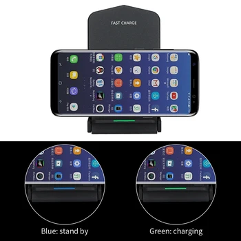 Haissky Qi Bezvadu Lādētājs iPhone 12 11 X Salokāms 10W Ātru Bezvadu Lādēšanas Paliktni, Samsung, Ņemiet vērā, 20 Ultra 10 9 S20 S10 S9
