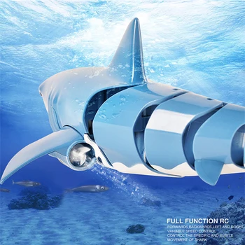 Haizivs Tālvadības pulti 2.4 G Simulācijas Elektrisko Zivju 4 CH Ilgi kalpojošs Akumulatoru, Tālvadības pults Haizivs Rotaļlietas Bērniem