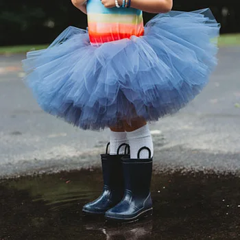 Halovīni kostīms meitene 6 slāņi baleta svārki Bumbu kleita svārki princese deju TUTU svārki daudzslāņu svārkiem bērnu drēbes meitenei