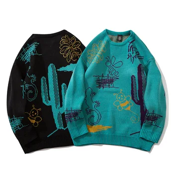 Harajuku Adīti Džemperi Vīriešiem Hip Hop Drukāt Džemperis Džemperis Streetwear Vīriešu Sieviešu Modes Ziemas 2020 Trikotāža Apģērbu WQ193