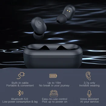 Haylou GT2 2S HD Stereo Bluetooth Austiņas Automātiska savienošana Pārī Mini TWS Bezvadu Earbuds Touch Kontroli Spēļu Austiņas