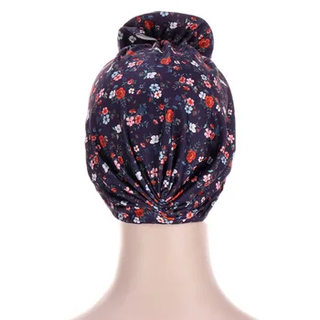 Helisopus Boho Drukāt 3D Puķu Lakatu Elegants Kokvilnas Musulmaņu Matu Šalle Iekšējo Hijab Cepures Cepures galvas apsējs Aksesuāri