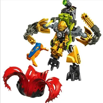 Hero Factory 6.0 Sērijas Tunneler Zvērs vs Pārsprieguma DIY Celtniecības Bloki Bionicle Robots Modelis Komplekti Saderīgi ar Ķieģeļu Rotaļlietas