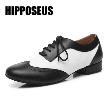 HIPPOSEUS Vīriešu Deju Kurpes Puika/Vīrietis latīņamerikas Dejas-Balles kurpes Mūsdienu Tango Džeza Deju Kurpes Salsas Īstas Ādas Dropshipping