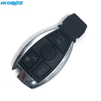 HKOBDII 3 Pogas Smart Remote Auto Atslēgu NEC BGA 315/433MHz par Mercedes-Benz MB ar bateriju turētājs un metāla asmens ar Logo