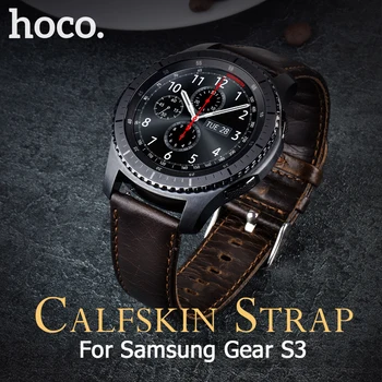 HOCO 22mm Īstas Ādas Nomaiņa Joslu Samsung Rīku S3 Smart Skatīties Saderīgs Ar zvejas Rīkiem, S3 Pierobežas Galaxy Skatīties 46mm