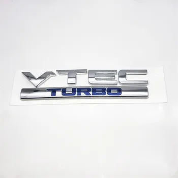 Honda Civic VTEC TURBO turbīnu Aizmugures Bagāžnieka Logo Emblēma Hečbeks Uzlabot modificēto ķermeņa bagāžnieka logo
