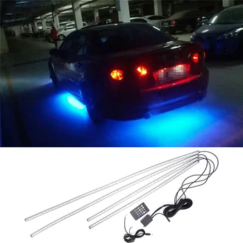 HotSale Mūzikas Tālvadības pults RGB LED Lentes Zem Automašīnas Caurules Underglow Šasijas Sistēmu, Neona Gaismas DC12V 15V 5050