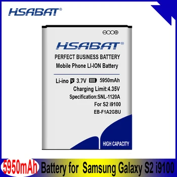 HSABAT Jaunākās 5950mAh Akumulatoru EB-F1A2GBU SAMSUNG Galaxy S2 i9100 9100 i9100g i9103 i9105 i9108 i9050 i9188 I777 B9062