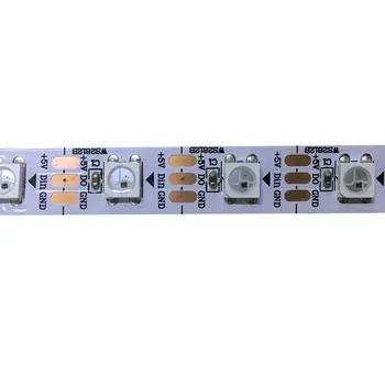 ICOCO 1M 60LED 2017 Jaunas Ielidošanas WS2812B 5050 RGB LED Strip Gaismas Ūdensizturīgs Adresējama White Shell DC 5V