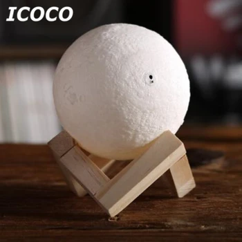 ICOCO 3D Drukas Mēness Lampas LED Mēness Touch Sensoru Kontroles Nakts Gaisma Darbvirsmas Galda Lampa, Mājas Dekoru Piliens Kuģniecības Karstā Pārdošanas