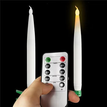 Iepakojums 6 Attālos Vai nav Tālvadības 7.5 collu LED Konusu, Sveces,Flameless Akumulatora Ziemassvētku LED Sveces Ar Taimeri un Klipus par koku