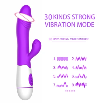 IKOKY Dildo Trušu Vibrators Sievietes Masturbator Dubulta Vibrācijas Seksa Rotaļlietas Sievieti G Spot Massager Maksts Klitora Stimulators