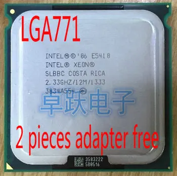 Intel Xeon E5410 e5410 2.33 GHz/ 12M/80W/ 1333 Procesors tuvu LGA771 Core 2 Quad Q8200 PROCESORAM Nosūtīt divas LGA775 adapteri