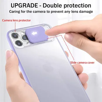 IPhone 11 12 Pro Max Mini 6S 6 7 8 Plus X XS XR SE 2020. gadam Vāciņu, Ja Kamera Aizsardzības Slaidu Aizsargātu Vāciņš Lēcu Aizsardzībai
