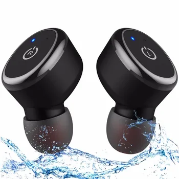 IPX8 Ūdensizturīgs TWS Auss Bluetooth Bezvadu austiņas Ar Mic Auto un bezvadu austiņas Lādēšanas Lodziņā Earbuds