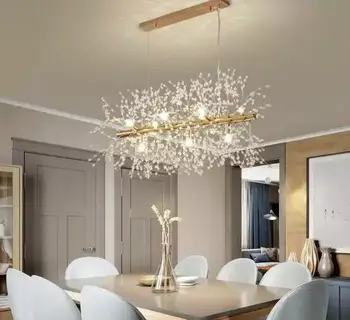 Ir 2021. JAUNAS Sniegpārslas Lustra Nordic Style Lampas Radošas Personības Kristāla Modeli Atmosfēru Gaismas Luksusa Dzīvojamās Istabas Apgaismojums
