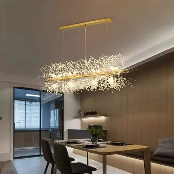 Ir 2021. JAUNAS Sniegpārslas Lustra Nordic Style Lampas Radošas Personības Kristāla Modeli Atmosfēru Gaismas Luksusa Dzīvojamās Istabas Apgaismojums