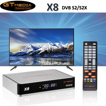 Ir 2021. JAUNU Satelīta TV uztvērējs GTMEDIA X8 DVB-S/S2/S2X Atjauninājumu no V8 NOVA V8X Jaunas Ielidošanas DVB S2X Dekoderi Receptoru TV kastē