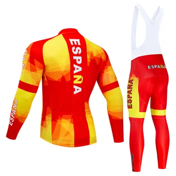 Ir 2021. Komanda ESPANA Ziemas Velo Jersey 9D Komplekts MTB Vienotu Velosipēdu Apģērbu Vīriešiem, Ropa Ciclismo Siltuma Vilnas Velosipēdu Velosipēdu Valkā