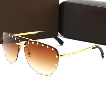 Ir 2021. Luksusa Zīmolu Ovāls Punk Saulesbrilles Sieviešu Vintage Izmēģinājuma Saules Brilles Vīriešiem Oculos Feminino Sunglass Lentes Gafas De Sol UV400