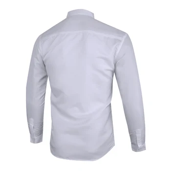 Ir 2021. Pavasara Jaunu Modes Vienkāršs Dizains Ikdienas Casual Kokvilnas Krekls ar garām Piedurknēm Slim Fit Vīriešu Sociālo Balts Melns Krekli 4XL 5XL