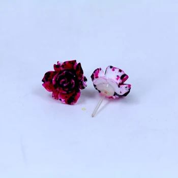 ISINYEE Modes Rose Puķu auskariem Komplekts Sievietēm Maz Meitene Moderns Plastmasas Mazu Auskaru Rotaslietas 36 pāriem Nejauši Sajauc