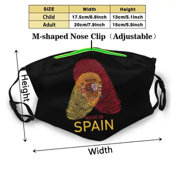 Izgatavots Spānijā Atkārtoti Mutes Maska, Mazgājams Filtrs Pret Putekļiem, Sejas Maskas Spānija Spānis Spānijas Futbola Madrides Dienvidu Eiropā