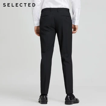 IZVĒLĒTS Vīriešu Tīru Krāsu Regulāras Biznesa Slim Fit Uzvalku Bikses S|42016A510