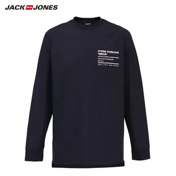 JackJones Jaunas Ielidošanas Vīriešu Lielgabarīta T-krekls Homme Iespiesti garām piedurknēm T-krekls vīriešu apģērbi| 219305538