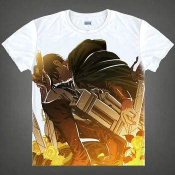 Japāņu anime, t krekls, t skautu leģiona drēbes shingeki nav kyojin tee kreklu Uzbrukumu Titan Milzu īstermiņa piedurknēm T-krekls