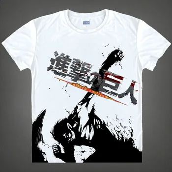 Japāņu anime, t krekls, t skautu leģiona drēbes shingeki nav kyojin tee kreklu Uzbrukumu Titan Milzu īstermiņa piedurknēm T-krekls