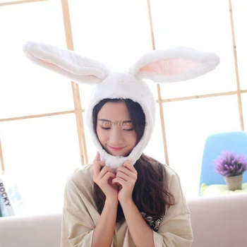Japāņu Gudrs Plīša Smieklīgi Austrumu Bunny Ausis Klp Maska Pieaugušajiem Bērniem Halloween Puse Cosplay Dzīvnieku Hood Hat Silts Ziemas Kostīms