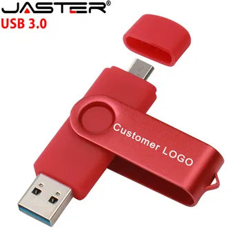 JASTER OTG USB 3.0 128GB USB Flash Drive 16GB 32GB Divas Puses Pen Drive Android Mobilā Telefona 8GB USB Stick 64GB Pendrive