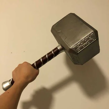 [Jauna] 1: 1 Simulācijas 44cm/20cm PU/Metāla Thor hammer mjolnir modelis rotaļlieta pieaugušo cosplay kostīms puse modelis kolekcija
