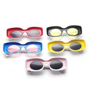 Jaunas ielidošanas 2020. gadam futūristisks saulesbrilles sievietēm, vīriešiem, dzeltens zils zaļš sarkans balts rectangel saules brilles quay oculos de sol masculino