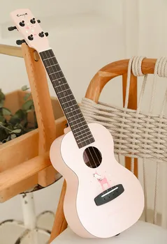 Jaunas Ielidošanas Enya 23 collu havajiešu ģitāra Koncerts Lielums HPL Akustisko 4 Stīgas, Mini Ģitāras Mūzikas Instrumentu Soma Meitenei Dāvanu