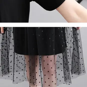 Jaunas Ielidošanas Vasaras 2019 korejiešu Stilā Sievietēm Gadījuma Modes Raibs Acs Dot Vēstuli Print Plus Izmērs M-3XL Eleganta Kleita 4231