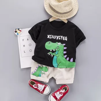 Jaunas Vasaras Baby Boy Apģērbs Bērniem, Meitenēm Modes Karikatūra T Krekls, Bikses, 2gab/komplekti Toddler Ikdienas Apģērbu Bērniem Izbrauciens Kostīms