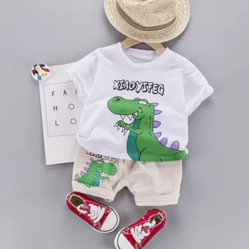 Jaunas Vasaras Baby Boy Apģērbs Bērniem, Meitenēm Modes Karikatūra T Krekls, Bikses, 2gab/komplekti Toddler Ikdienas Apģērbu Bērniem Izbrauciens Kostīms
